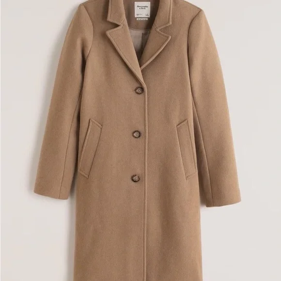 ☁️ SOLD ☁️ Abercrombie and Fitch Wool-Blend Dad Coat - Picture 6 of 7